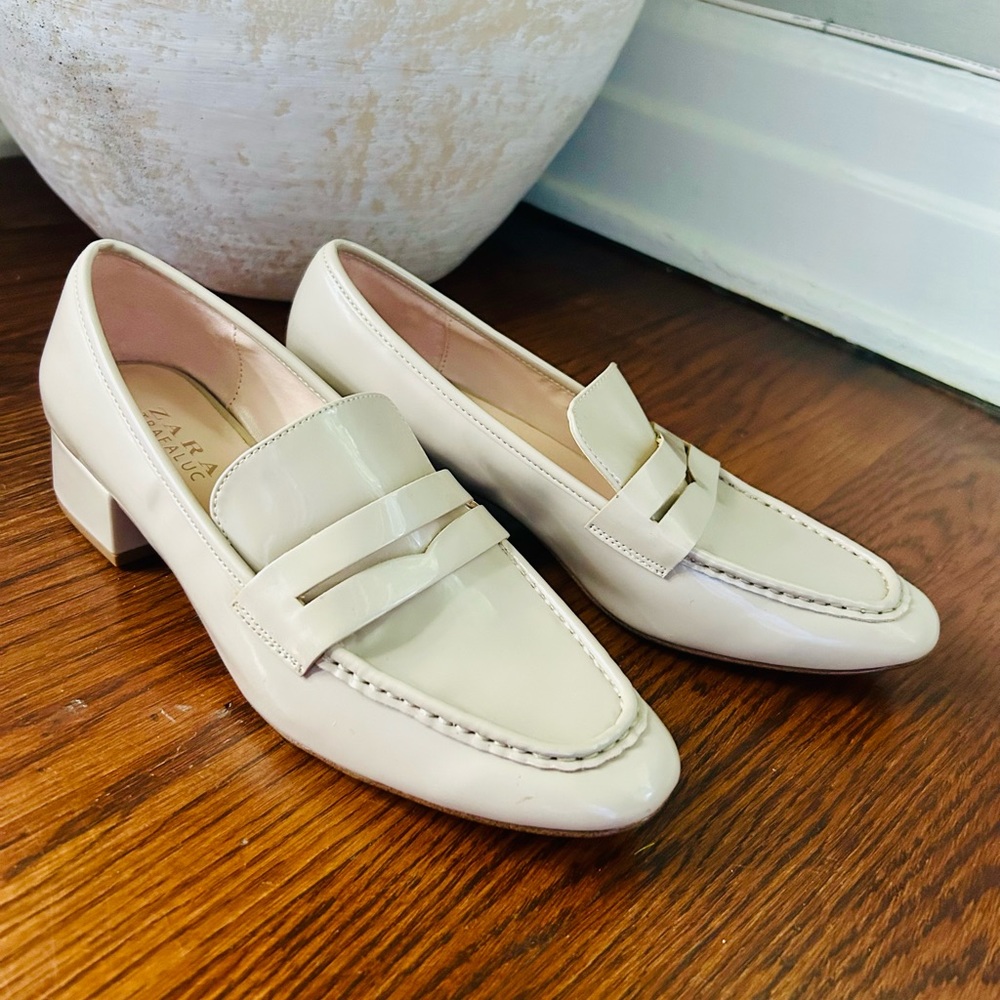 Zara heeled loafers size 37